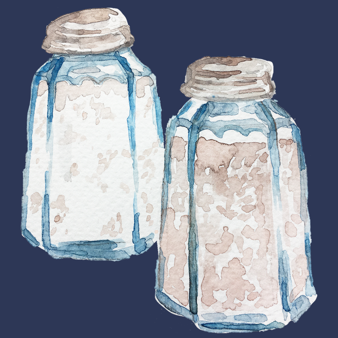 illustration of salt shakers